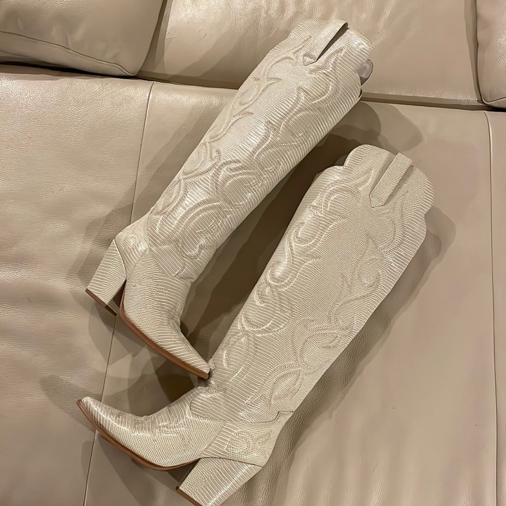 Jeffrey Campbell White Cowboy Boots